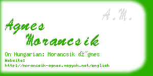 agnes morancsik business card